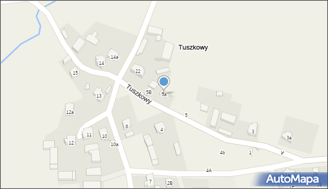 Tuszkowy, Tuszkowy, 5a, mapa Tuszkowy