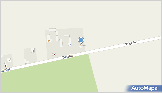 Tuszów, Tuszów, 1, mapa Tuszów