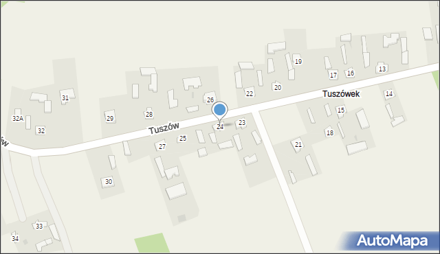 Tuszów, Tuszów, 24, mapa Tuszów