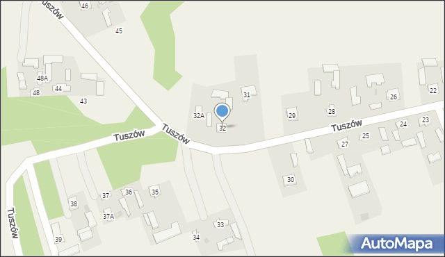 Tuszów, Tuszów, 32, mapa Tuszów