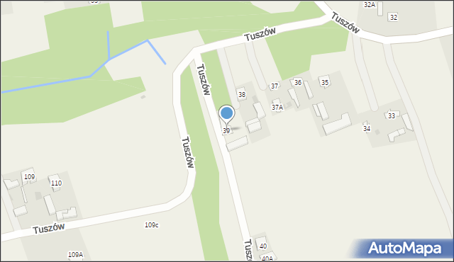 Tuszów, Tuszów, 39, mapa Tuszów