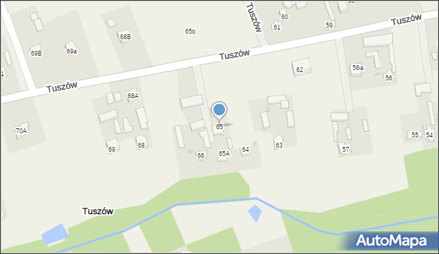 Tuszów, Tuszów, 65, mapa Tuszów