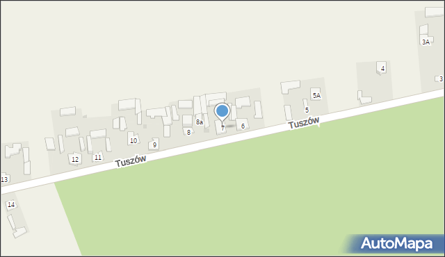 Tuszów, Tuszów, 7, mapa Tuszów