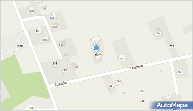 Tuszów, Tuszów, 79, mapa Tuszów