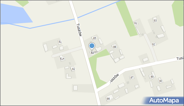 Tuszów, Tuszów, 84, mapa Tuszów