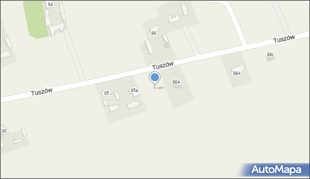 Tuszów, Tuszów, 95b, mapa Tuszów
