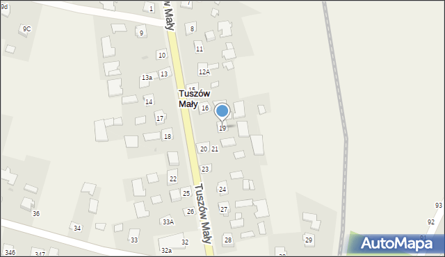 Tuszów Mały, Tuszów Mały, 19, mapa Tuszów Mały