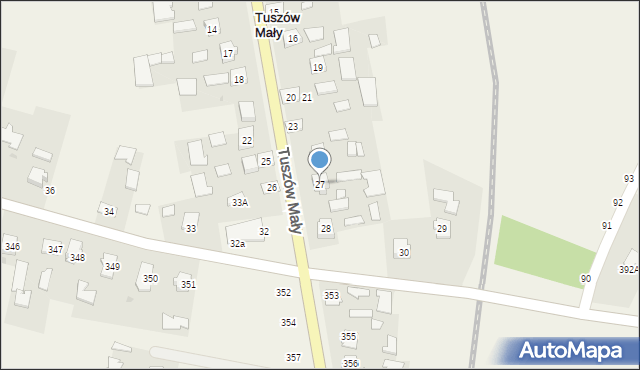 Tuszów Mały, Tuszów Mały, 27, mapa Tuszów Mały