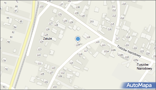 Tuszów Narodowy, Tuszów Narodowy, 115, mapa Tuszów Narodowy