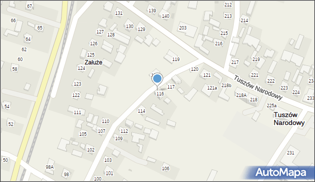 Tuszów Narodowy, Tuszów Narodowy, 116a, mapa Tuszów Narodowy