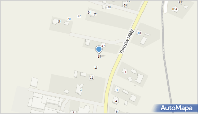 Tuszów Narodowy, Tuszów Narodowy, 15, mapa Tuszów Narodowy