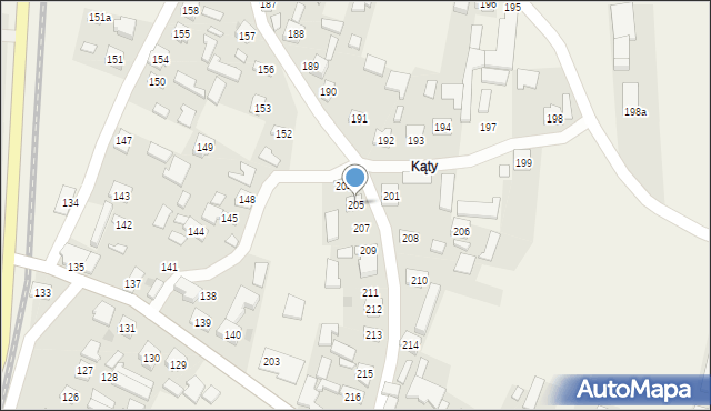 Tuszów Narodowy, Tuszów Narodowy, 205, mapa Tuszów Narodowy