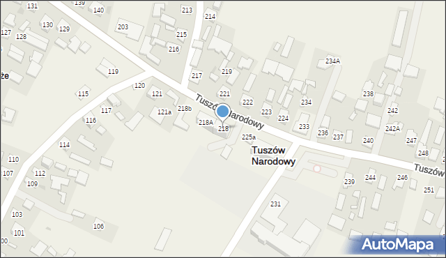 Tuszów Narodowy, Tuszów Narodowy, 218, mapa Tuszów Narodowy