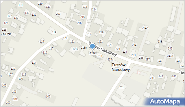 Tuszów Narodowy, Tuszów Narodowy, 218A, mapa Tuszów Narodowy