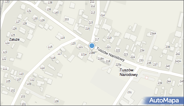 Tuszów Narodowy, Tuszów Narodowy, 218b, mapa Tuszów Narodowy