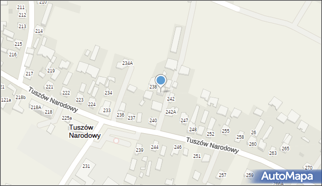 Tuszów Narodowy, Tuszów Narodowy, 241, mapa Tuszów Narodowy