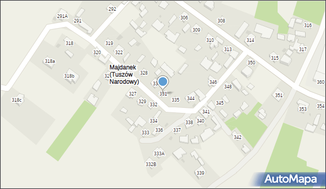 Tuszów Narodowy, Tuszów Narodowy, 331, mapa Tuszów Narodowy