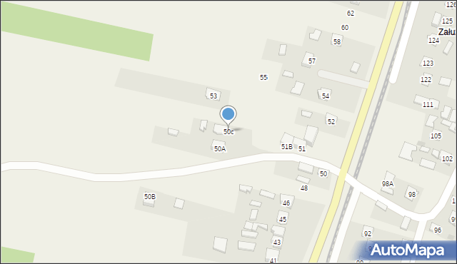 Tuszów Narodowy, Tuszów Narodowy, 50c, mapa Tuszów Narodowy