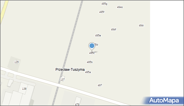 Tuszyma, Tuszyma, 495c, mapa Tuszyma