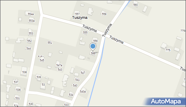 Tuszyma, Tuszyma, 549, mapa Tuszyma