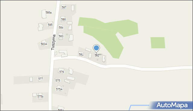 Tuszyma, Tuszyma, 582, mapa Tuszyma