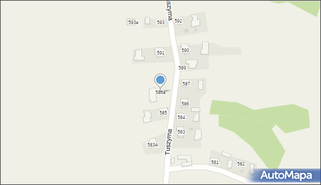 Tuszyma, Tuszyma, 586a, mapa Tuszyma