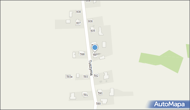 Tuszyma, Tuszyma, 597, mapa Tuszyma