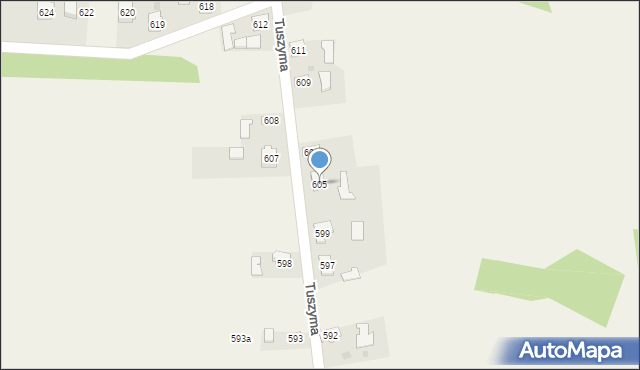 Tuszyma, Tuszyma, 605, mapa Tuszyma