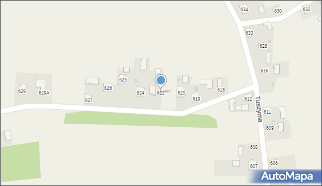 Tuszyma, Tuszyma, 622, mapa Tuszyma