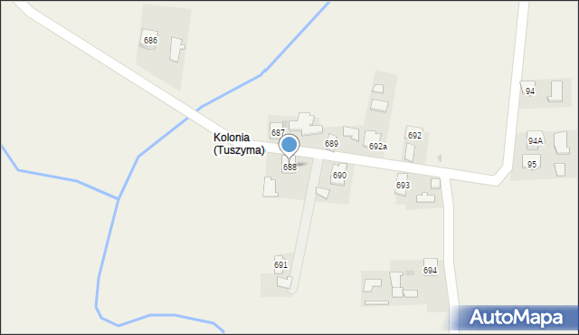 Tuszyma, Tuszyma, 688, mapa Tuszyma