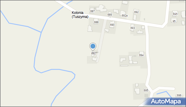 Tuszyma, Tuszyma, 691, mapa Tuszyma