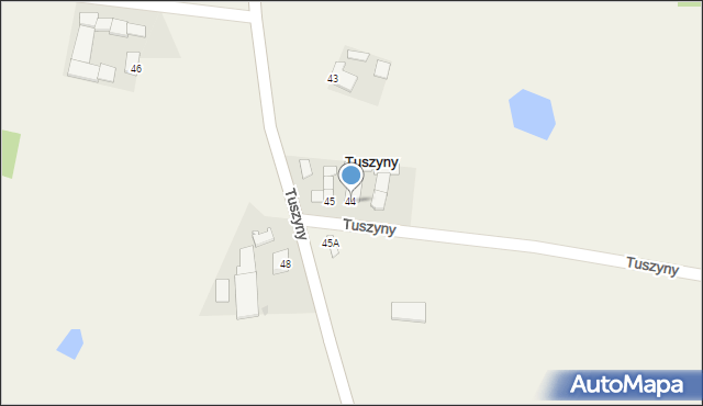 Tuszyny, Tuszyny, 44, mapa Tuszyny