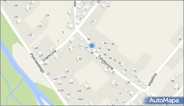 Ujsoły, Turystyczna, 65, mapa Ujsoły