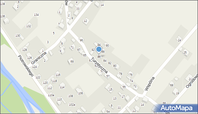 Ujsoły, Turystyczna, 86, mapa Ujsoły