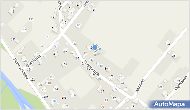 Ujsoły, Turystyczna, 88, mapa Ujsoły