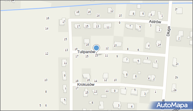 Ustanów, Tulipanów, 13, mapa Ustanów