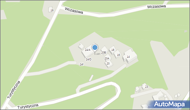 Ustroń, Turystyczna, 24/F, mapa Ustroń