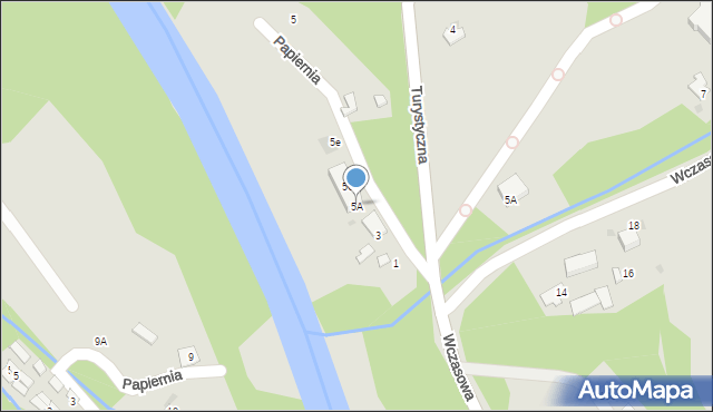 Ustroń, Turystyczna, 5A, mapa Ustroń