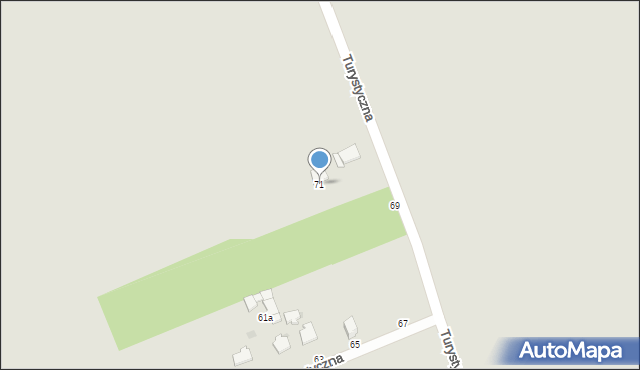 Warka, Turystyczna, 71, mapa Warka