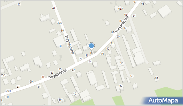 Warka, Turystyczna, 83, mapa Warka