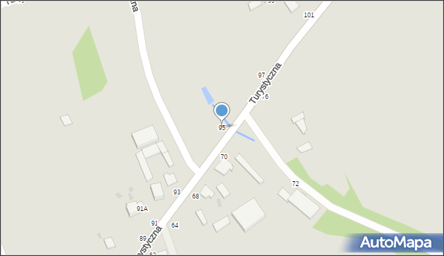 Warka, Turystyczna, 95, mapa Warka