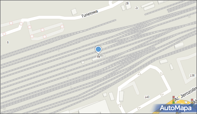 Warszawa, Tunelowa, 6a, mapa Warszawy