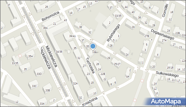 Warszawa, Tucholska, 28, mapa Warszawy