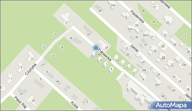 Warszawa, Tułowicka, 11, mapa Warszawy