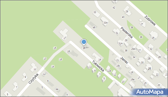 Warszawa, Tułowicka, 16, mapa Warszawy