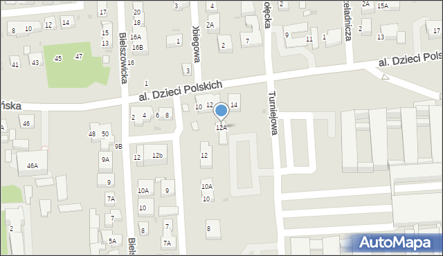 Warszawa, Turkusowa, 12A, mapa Warszawy