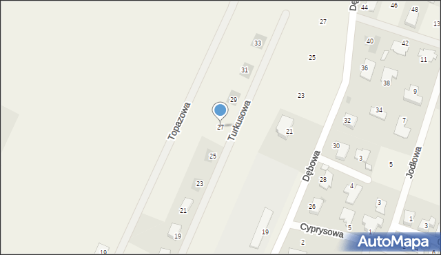 Węglew, Turkusowa, 27, mapa Węglew