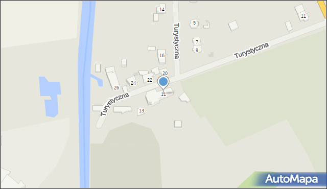 Węgorzewo, Turystyczna, 11, mapa Węgorzewo