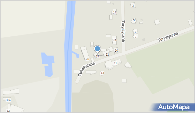 Węgorzewo, Turystyczna, 24, mapa Węgorzewo