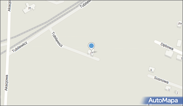 Wielbark, Tubilewicz Bronisławy, 17, mapa Wielbark